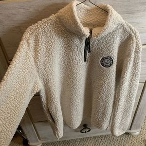 ivory ella white lightweight sherpa
